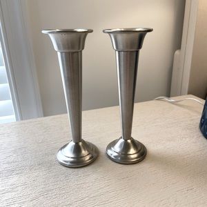VINTAGE PEWTER CANDLESTICK HOLDERS